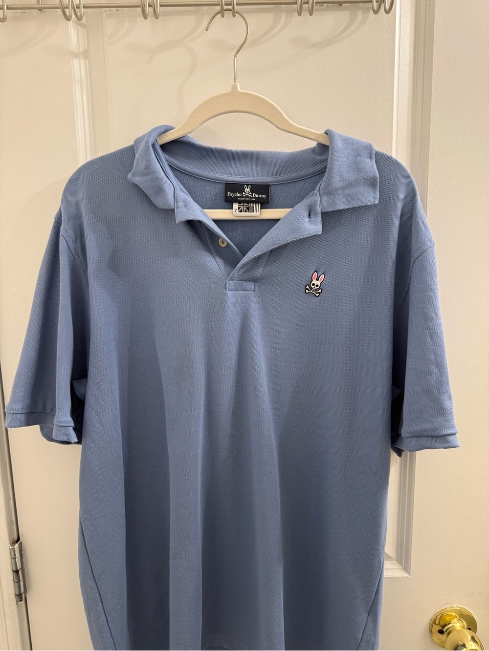Psycho Bunny Light Blue Classic Polo with Bunny Logo